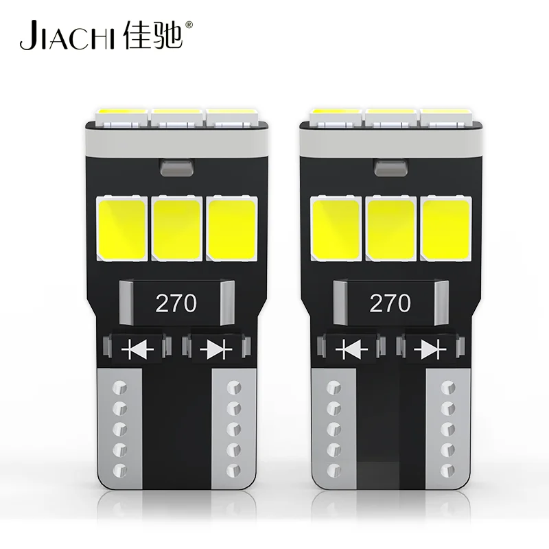 

Jiachi 10pcs W5W T10 Led Bulbs Canbus 2835 SMD 6000K 168 194 Led 5W5 Car Interior Dome Reading License Plate Light Signal Lamp