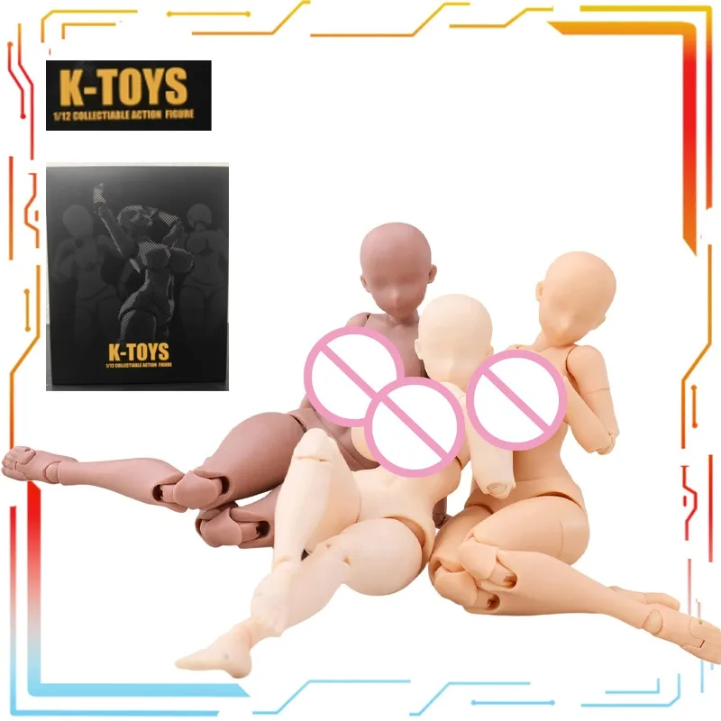 

K-TOYS Production KT02 1/12 Manga Style Full Voluptuous Female Body 6'' Super Flexible Girl Joint Action Figure Model Toys
