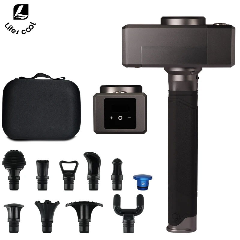 

Muscle Massager High Speed With Display Powerful Fascial Gun Vibration Deep Tissue Massage Gun Body Massage Gun 100sets
