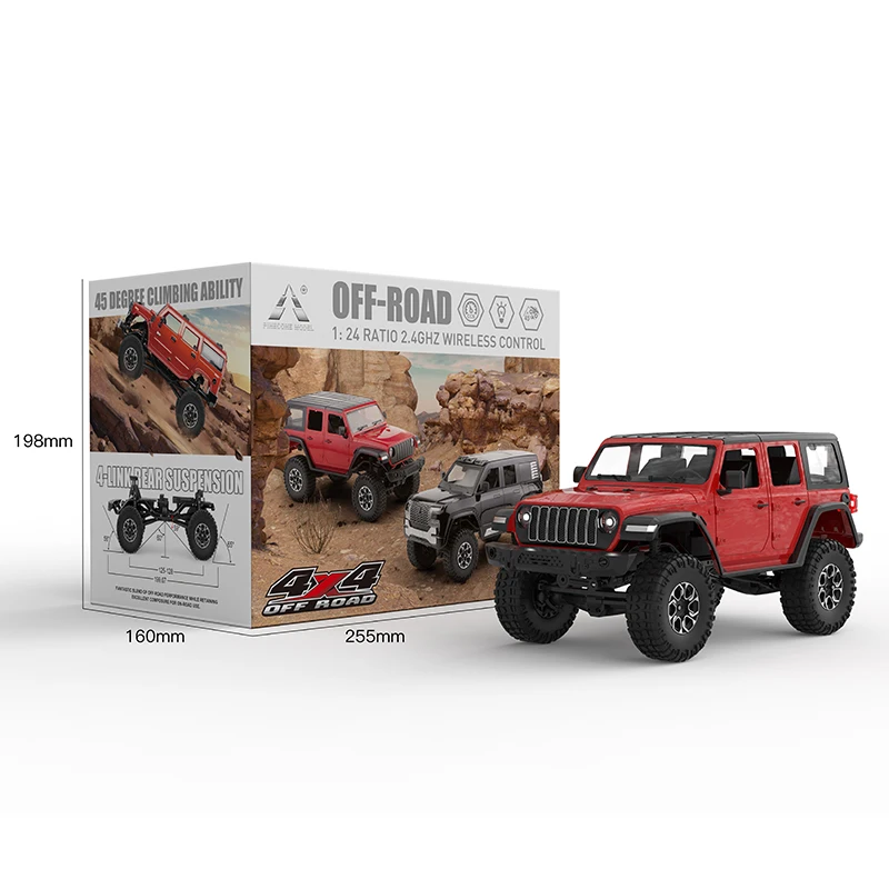 SG2403 1/24 2.4G RC Cars 4WD Alloy Climbing Car LED Light JEEP/H2/H3T/350/U8/FJ Off-road SUV And Truck Children\'s Gift Toys