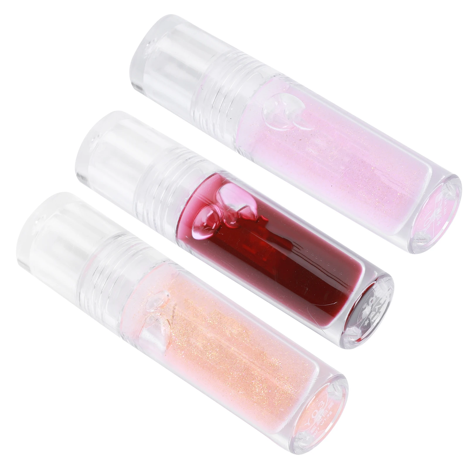 

3pcs Gloss Shiny Moisturizing Jelly Color Nourishing Lipstick Liquid Girl Lip Glosses Refraction Portable cosmetics Charm