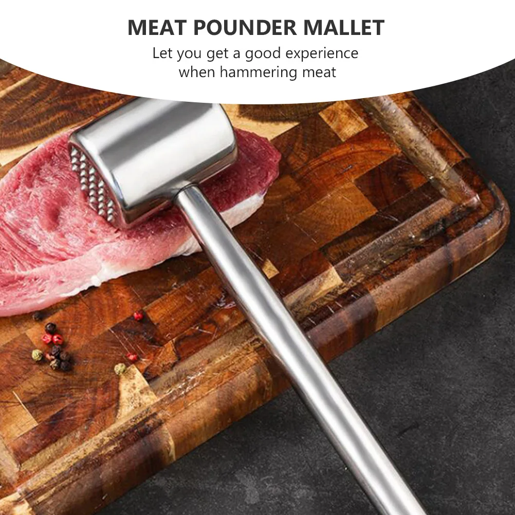 

1Pcs Meat Pounder Stainless Steel Hammer Kitchen Meat Mallet Tenderizer Lightweight Portable Stainless Steel Hammer