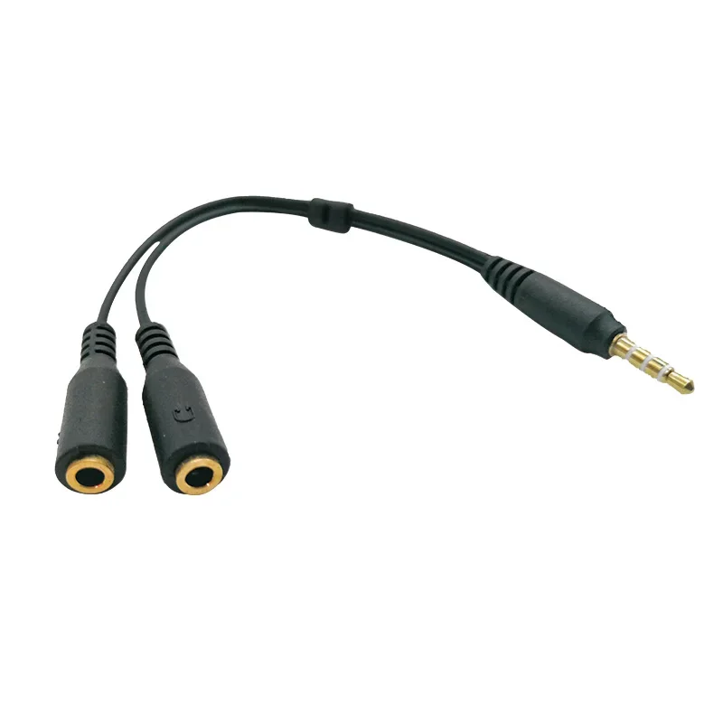 4-Section TRRS To 3-section TRS Microphone Headphone Monitor One-part Cell Phone Cable Wireless System Audio Cable Aux Cable