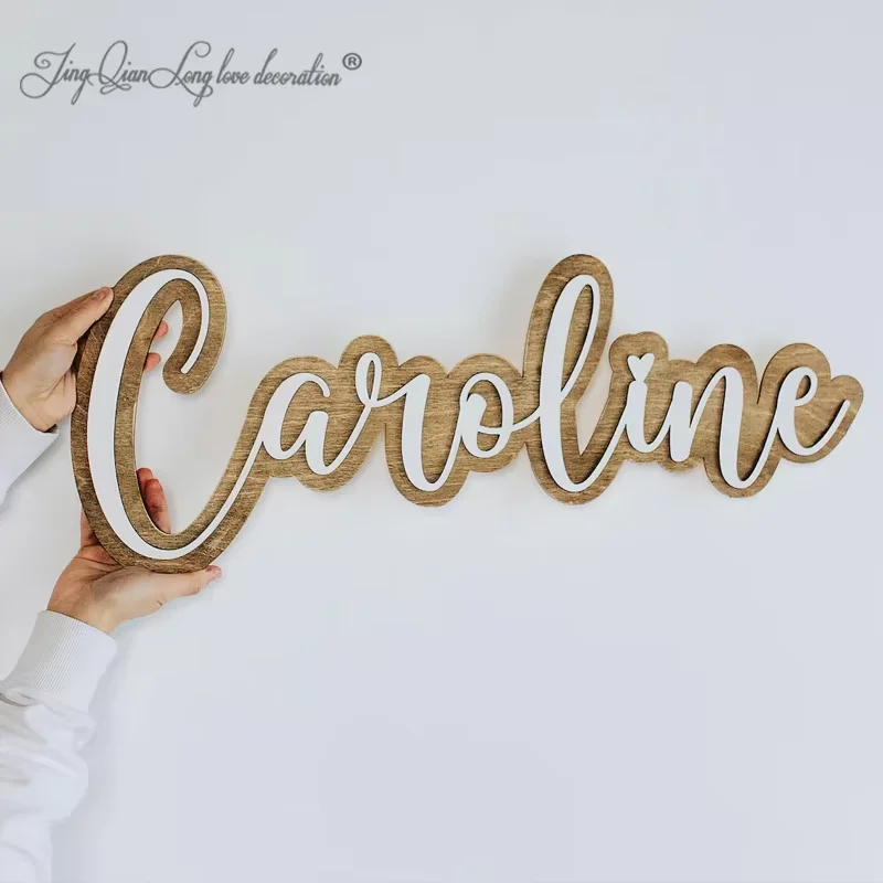 

Custom Wooden Name Sign for Nursery Decor Baby Shower Gift Name Wall Decor Personalized Name