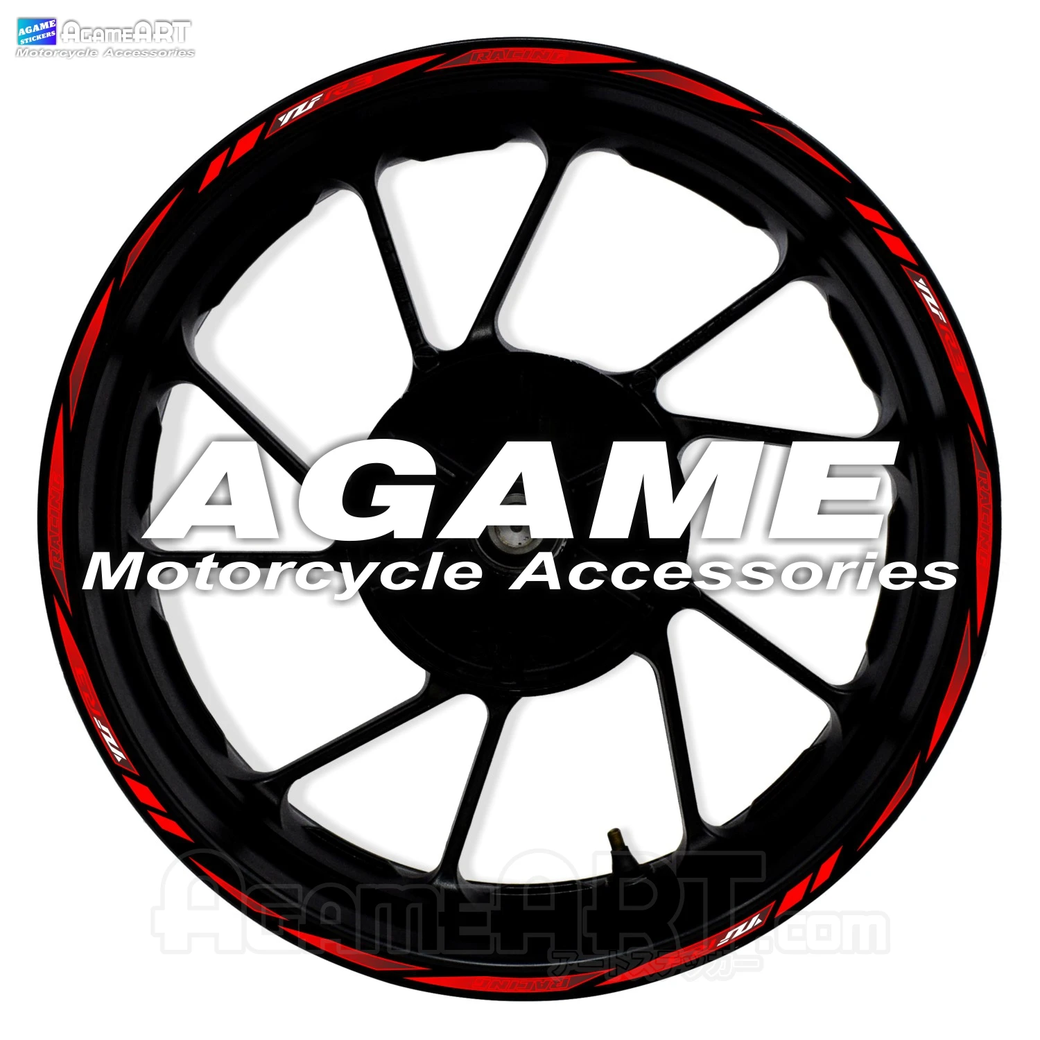 For YZF R3 Motorcycle Wheel Reflective Stickers 17inch Stripe Rim Inside of Hub Waterproof Decals Accessories