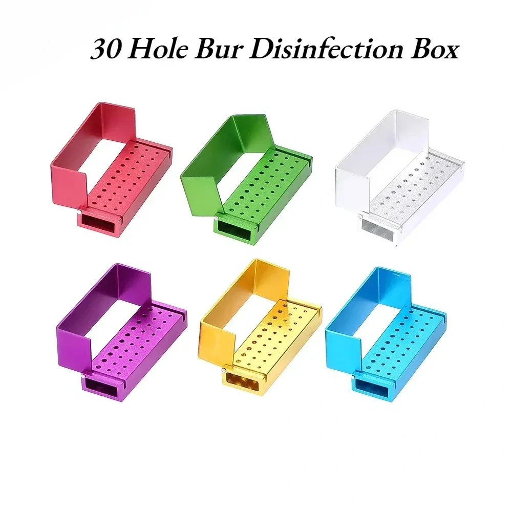 

Dental 30Hole Bracket Bur Disinfection Box High-pressure Sterilizer High-speed Cleaning of Dental Materials /Blue/Purple Options