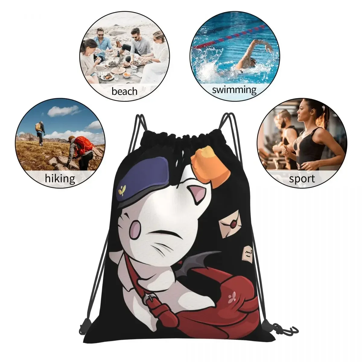 Delivery Moogle Backpacks Multi-function Portable Drawstring Bags Drawstring Bundle Pocket Sports Bag BookBag For Man Woman