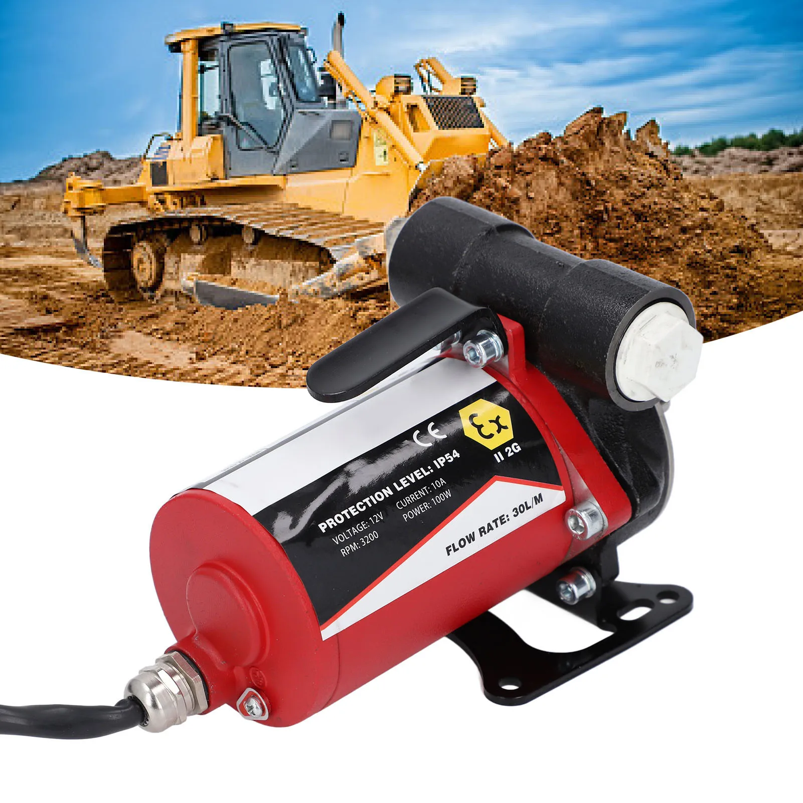 Топливный насос, 12 В, бензиновый насос, взрывозащищенный, тихий самовсасывающий насос для перекачки масла с дизельным керосином