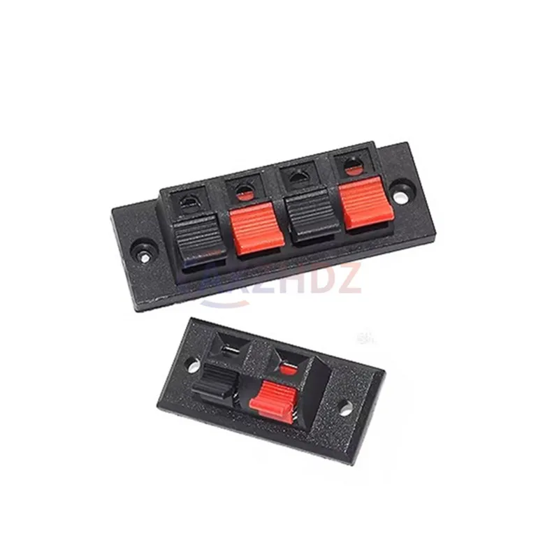 10 PCS Plastic 2/4 Positions Connector Terminal Push In Jack Spring Load Audio Speaker Terminals Breadboard Amplifier Test Clip