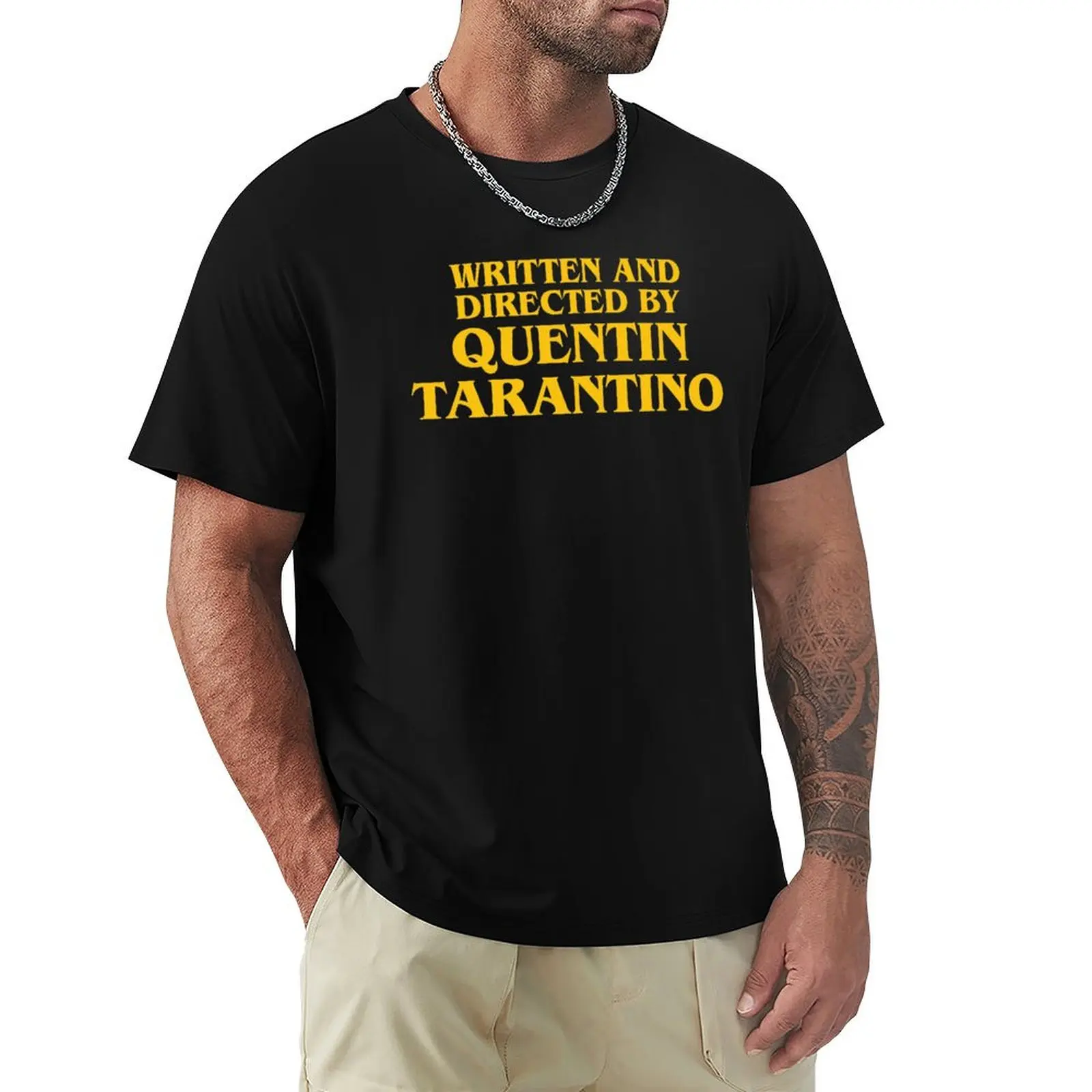 written-and-directed-by-quentin-tarantino-t-shirt-basic-solid-color-short-sleeve-t-shirt