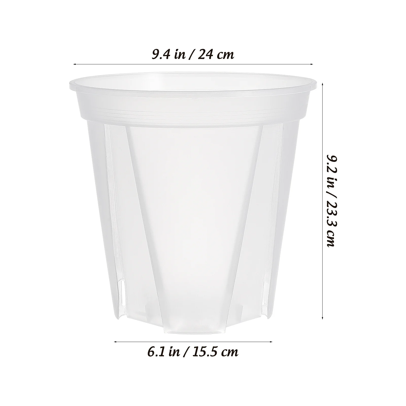 10 pçs vaso de flores transparente vasos de drenagem casa plantas orquídea claro berçário cacto translúcido
