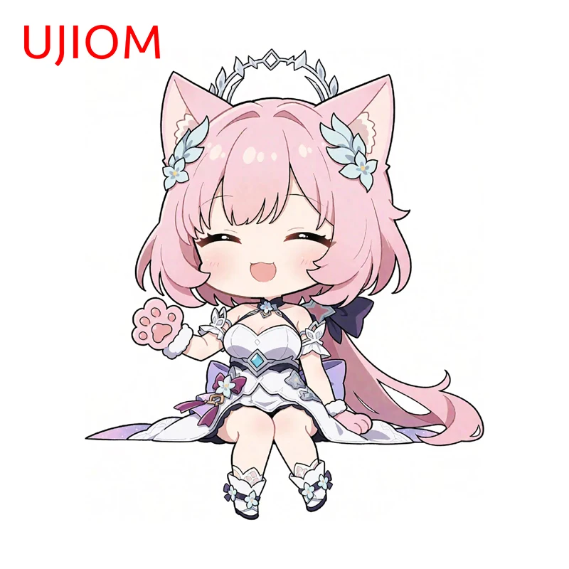 UJIOM Honkai Star Rail Cat Ears Girl Wall Sticker Trendy Scratch Proof Graphic Decal Suitable For Surfboard Skateboard Decor