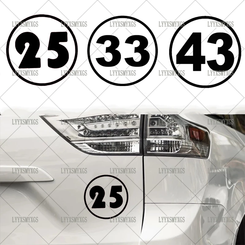 

Self-Adhesive Custom Number Rally Racing Car Stickers Waterproof Sunscreen Vinyl Decal PVC wholesale Car Accessories
