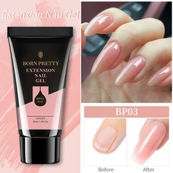 BORN PRETTY 30ml Nail Extension Gel Nail Polish Quick Building Nails Tips Hard Gel Nude Pink Gel Varnish All For Nails Manicure
