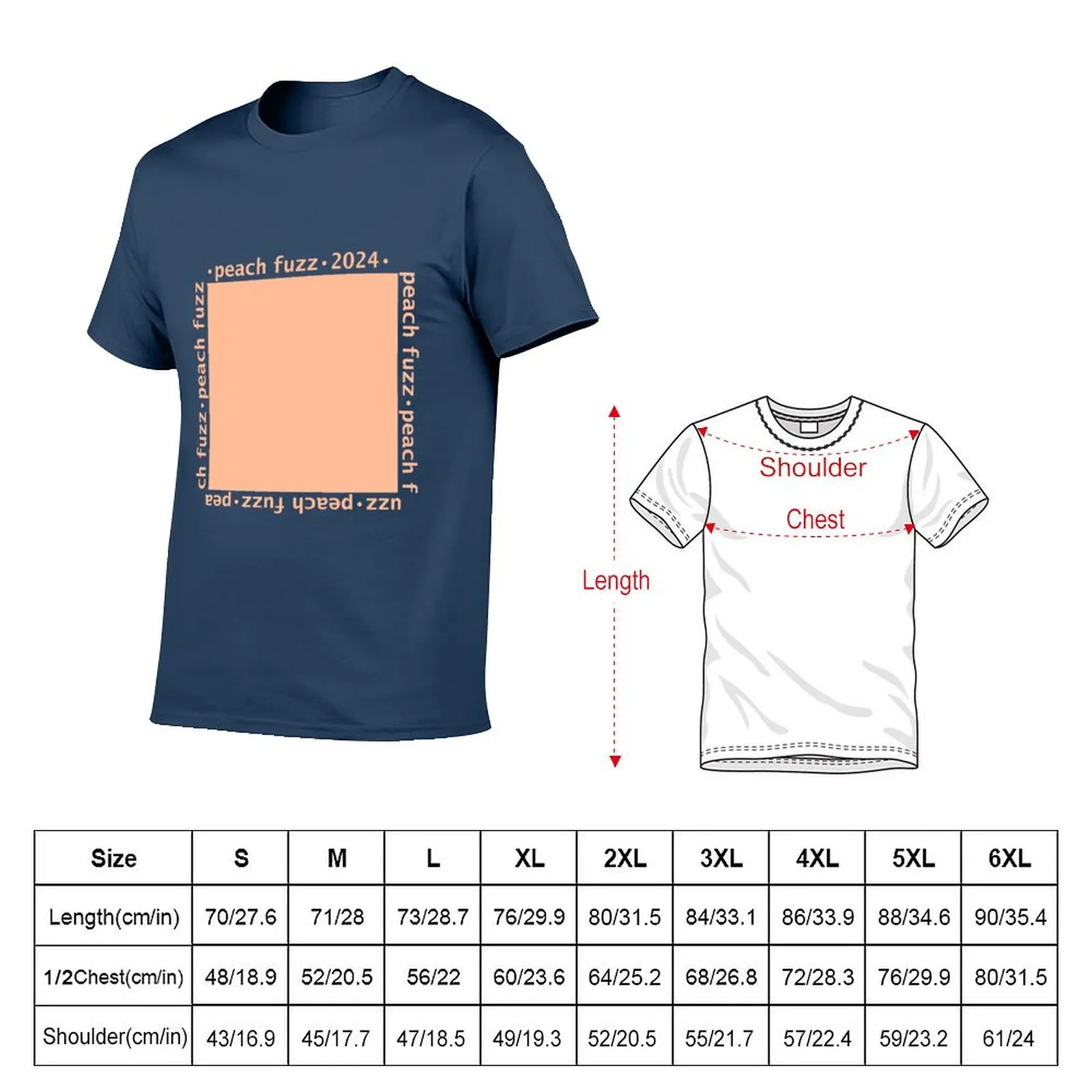 Peach Fuzz Pantone Color of the Year 2024 Swatch T-shirt boys animal print anime sports fans mens graphic t-shirts pack