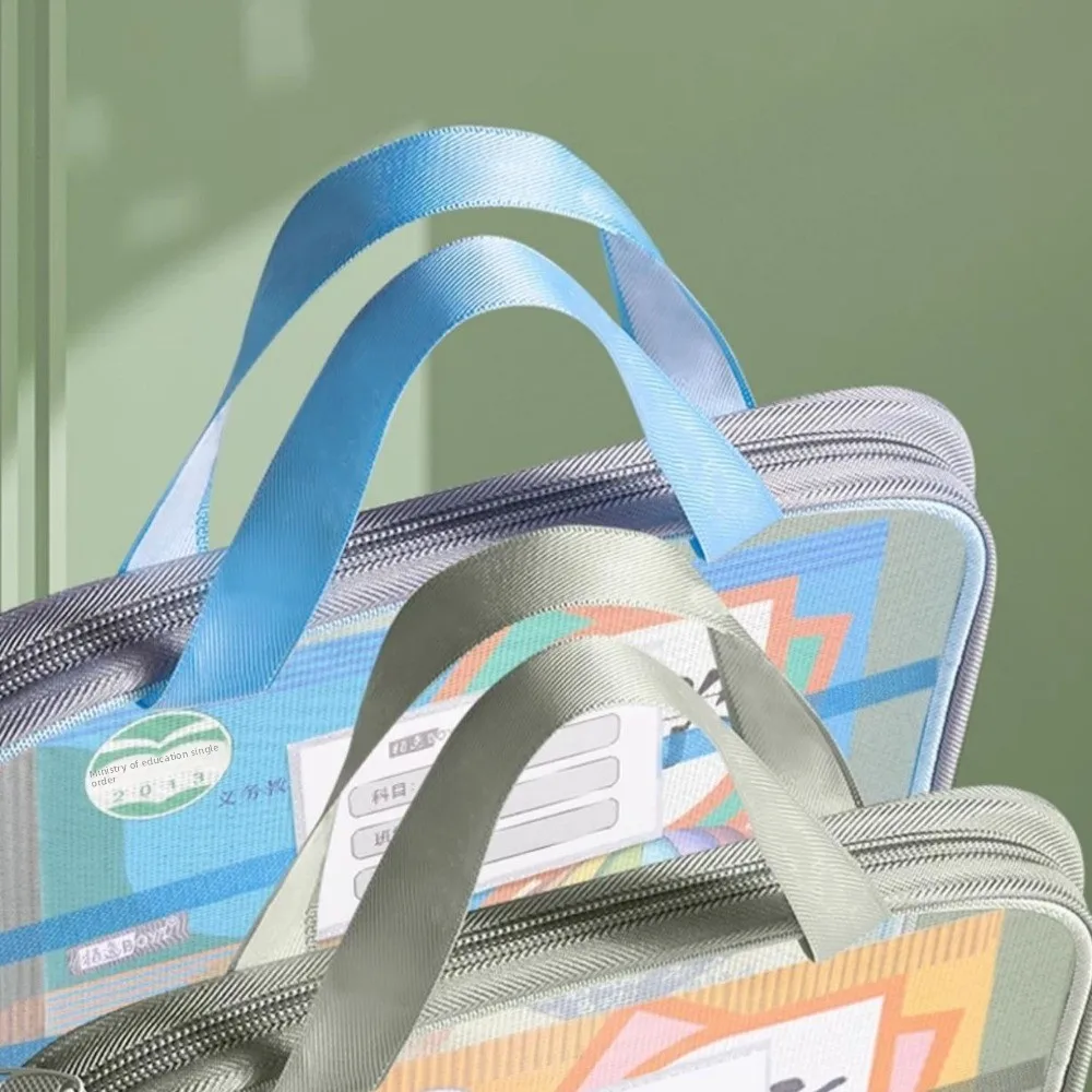 Mesh Stationery Storage Bag A4 Size 3 Layers Pocket Test Paper Bags Zipper Closure Large Capacity File Organizer School Supplies view 2
