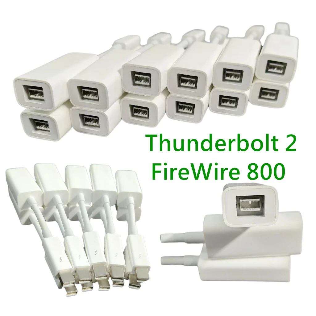 

Thunderbolt 2 To FireWire 800 9pin Adapter Thunderbolt2 To Fire 1394B Suitable for Mac Computers Equipped with Thunderbolt Ports