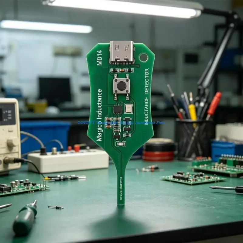 367D Inductance Tester Tool for Electronics Repair Benches Handheld Detector NonContact Detection Design 5V Type C Powered