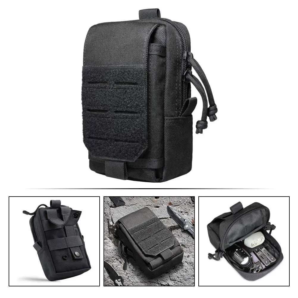 

Тактический водонепроницаемый маленький подсумок из износостойкого материала для надежного ношения на поясе: для телефона, кошелька, инструментов, для активного отдыха