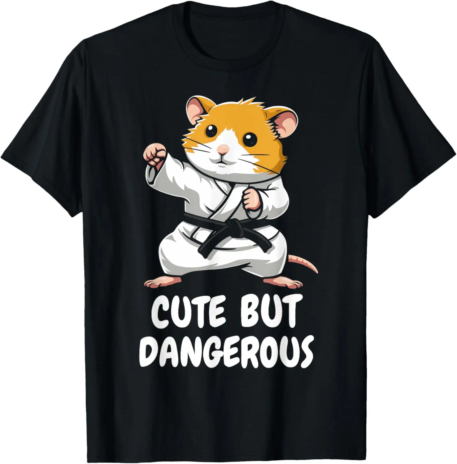 Karate Hamster Cute But Dangerous Funny Martial Arts MMA T-Shirt