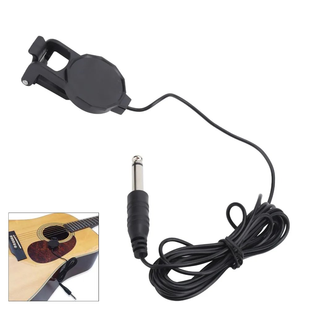 

1/4 Inch Plug​ ​Clip-On Pickup Clip-On ​Instrument Microphone​ ​Acoustic Guitar Pickup​ Musical Performance Ukulele Pickup