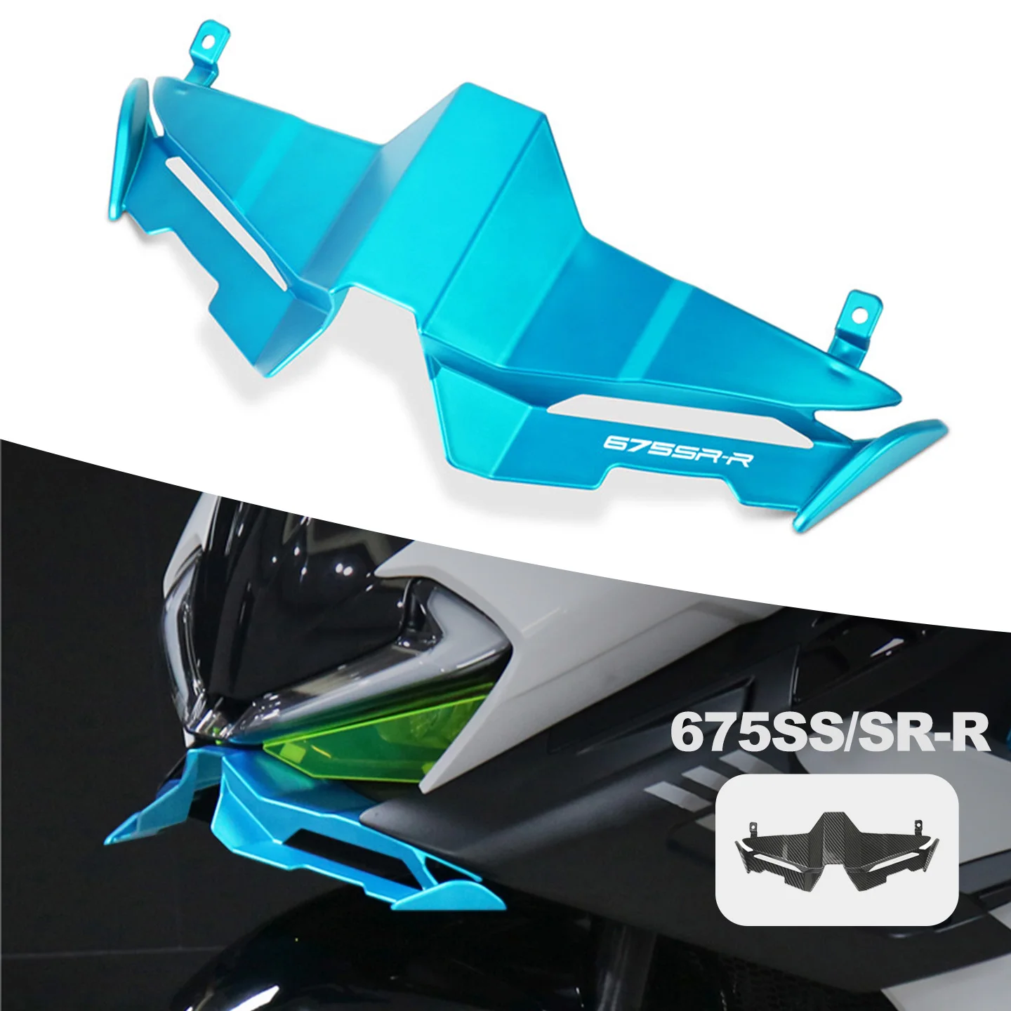 For CFMOTO 675SS 675SR-R 675SR Motorcycle Front Fairing Winglets Aerodynamic Lower Wing Shell Spoiler Cover Guards 675 SR R SS