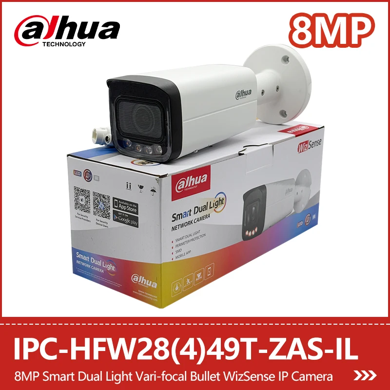 

Dahua 4MP 8MP 4K Dual Light IP Camera Human & Vehicle Detection Mic CCTV Security Cam IPC-HFW2449T-ZAS-IL IPC-HFW2849T-ZAS-IL