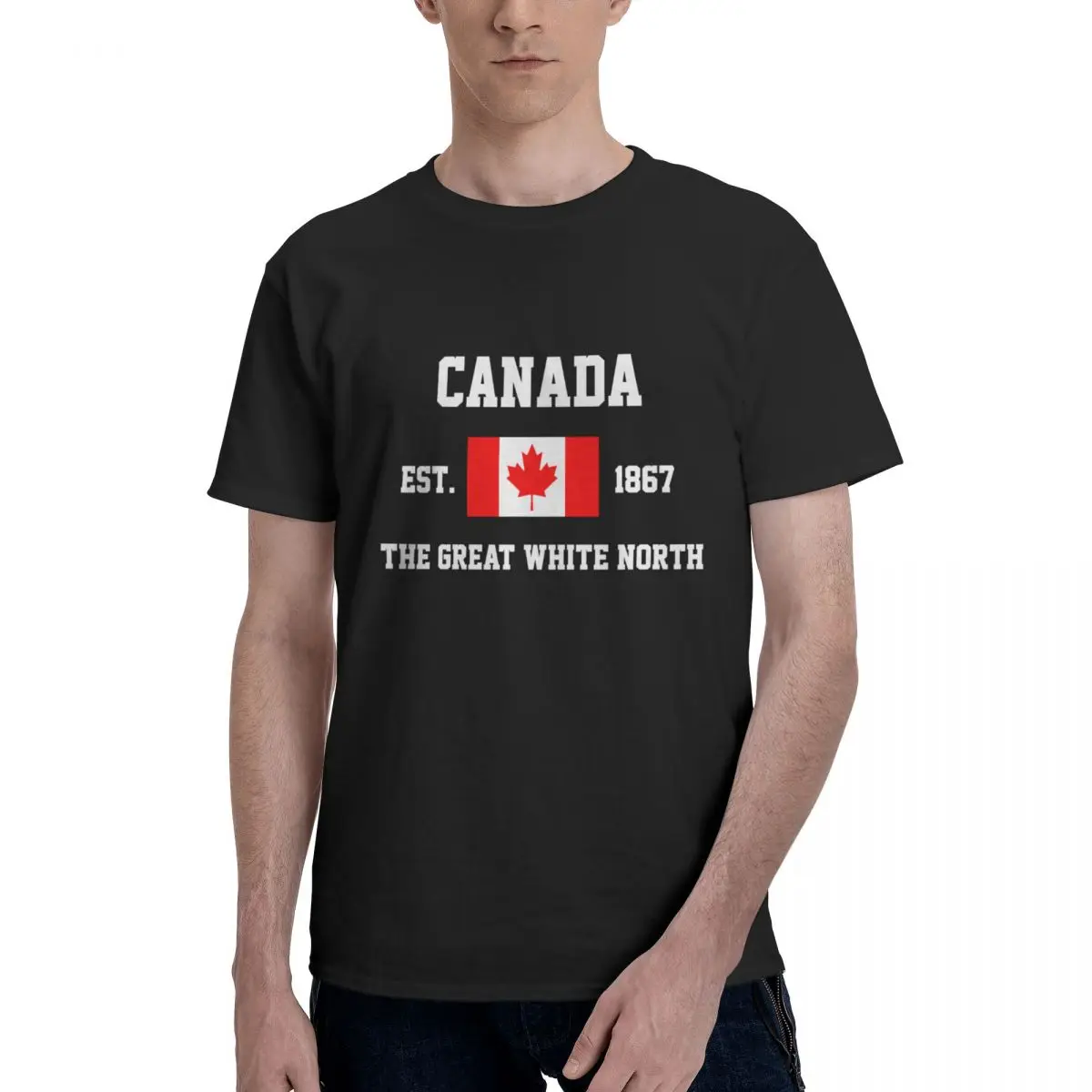 100% Cotton Canada Flag t shirts Men Casual tshirts Women Clothing T-Shirts Tops Tees S-6XL Gift