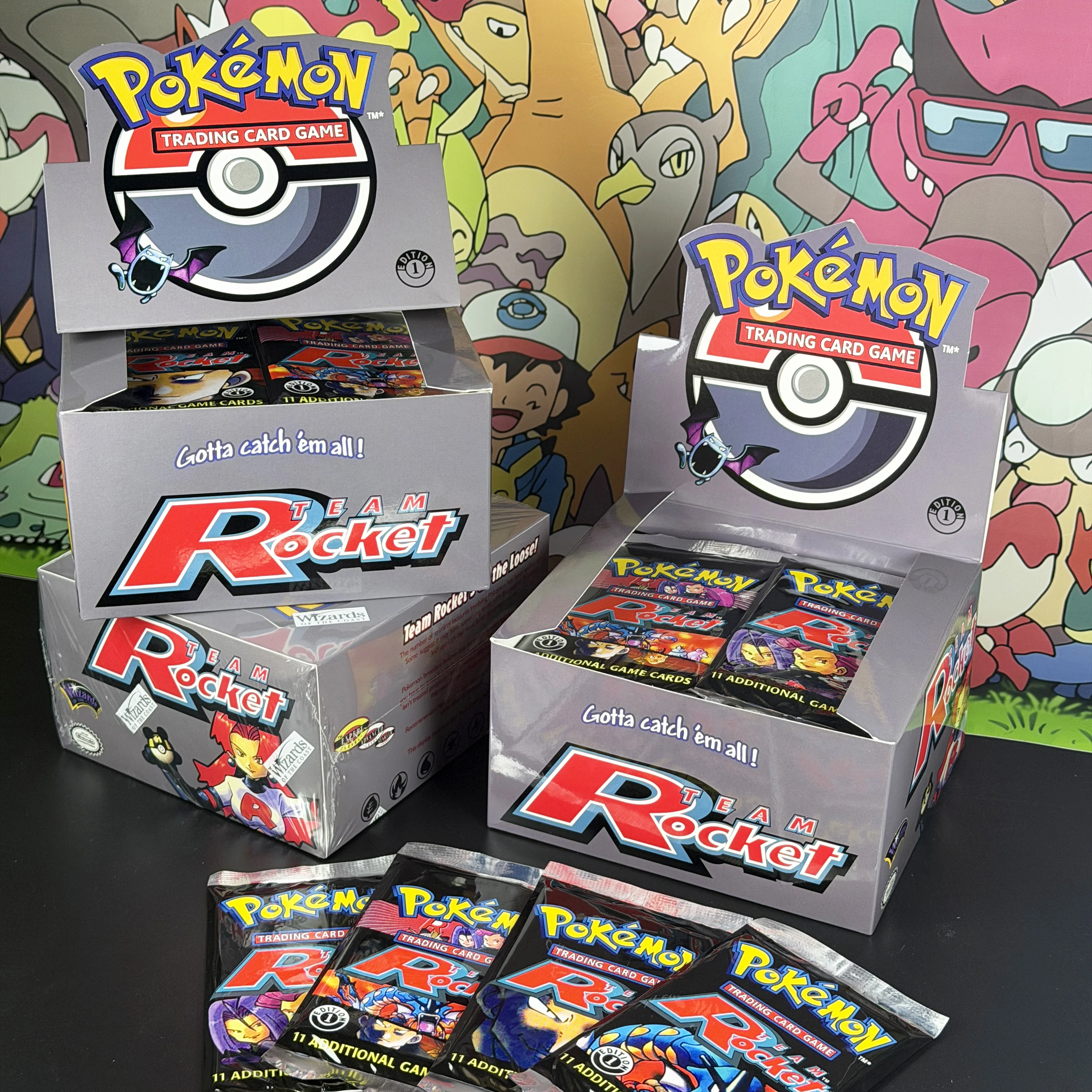 PTCG Team Rocket 1st  Edition Vintage Booster Box Proxy Cards | Dark Charizard Gyarados Hypno Rare Holo