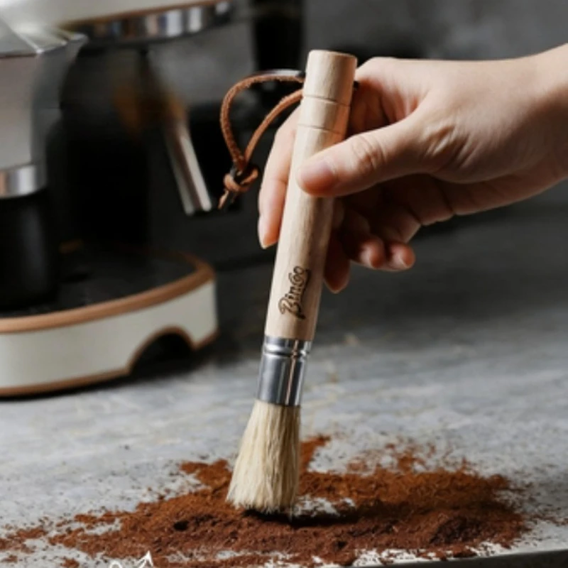 Bincoo Vintage Coffee Grinder Cleaning Brush Set Retro Barista Coffee Machine Cleaner for Coffee Grinder Espresso Machine Clean