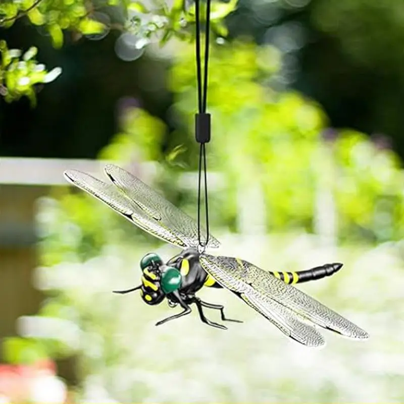 Dragonfly Clip On Realistic Dragonfly Pin With 2 Lanyards Large Fly Repelling Supplies 4 Ways To Wear Dragonfly Clips Decor