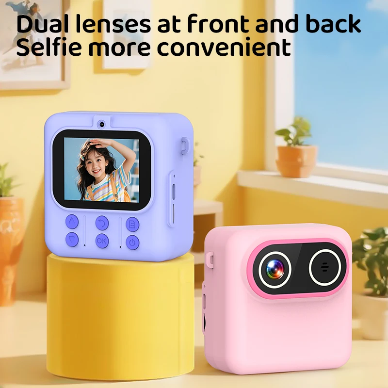 

1080P HD Photography Instant Camera Dual Lens Digital Camera Video Recorder Printing Camera For Children Gifts With 32GB Cards