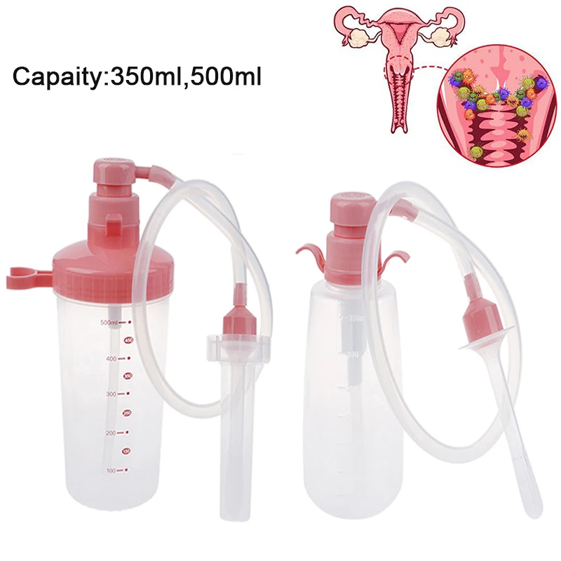 Vaginal Clearner Anal Douche Enema Reusable Medical Vagina Irrigator Ass Anus Cleaning Syringe Female Vagina Washer 500ml/350ml