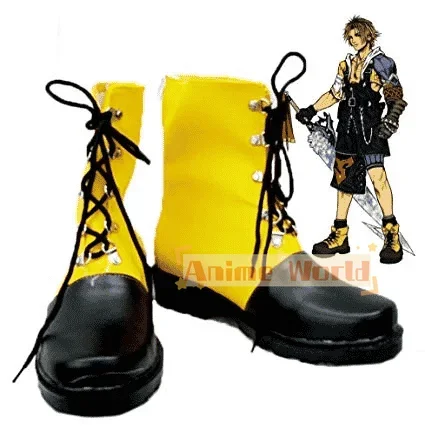 Final Fantasy Tidus Cosplay Shoes Boots Rubber Custom Made Halloween Carnival Party Props