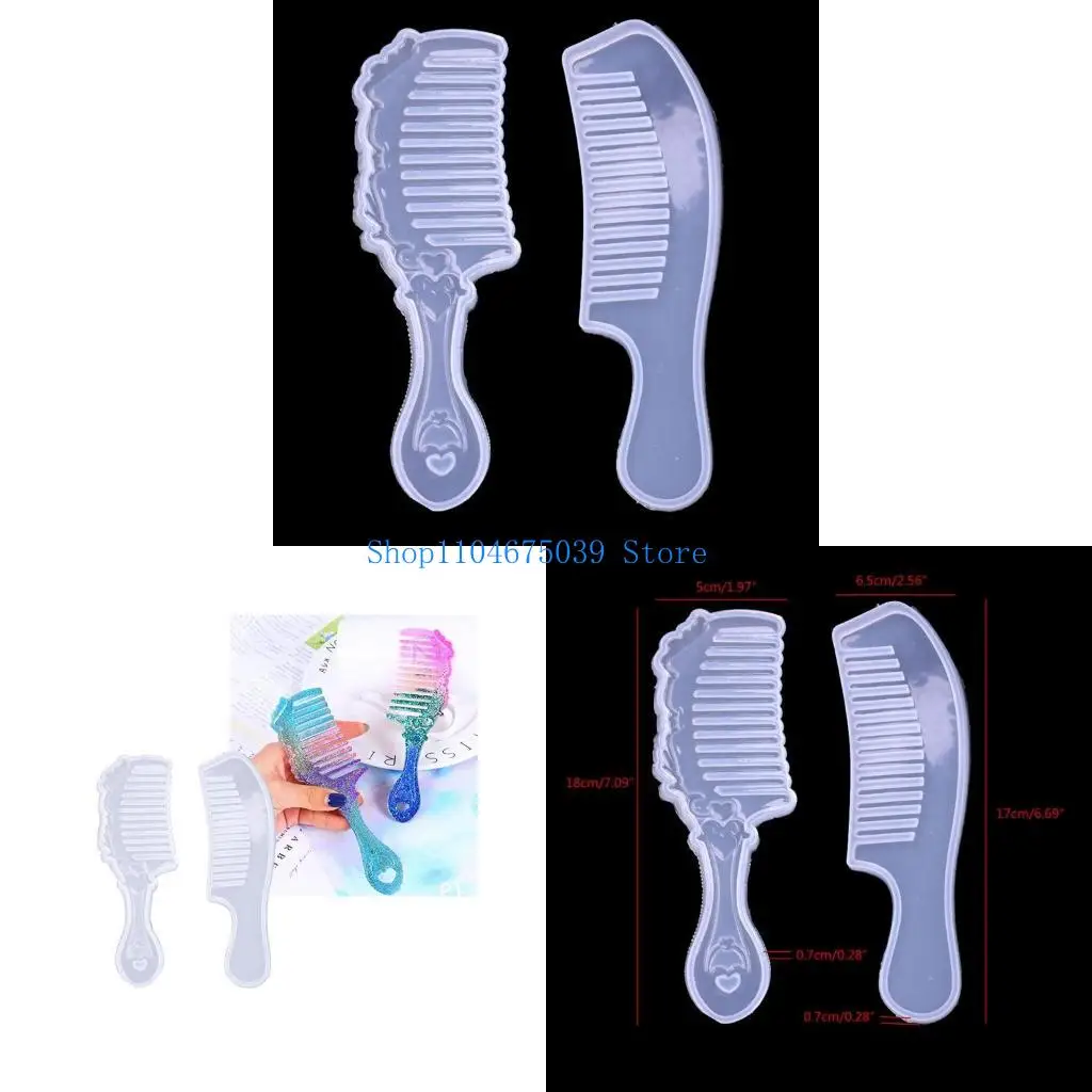 

5asd 2x for Creative Epoxy Resin Comb Mold Epoxy Resin Silicone Mold Jewelry DIY Cast