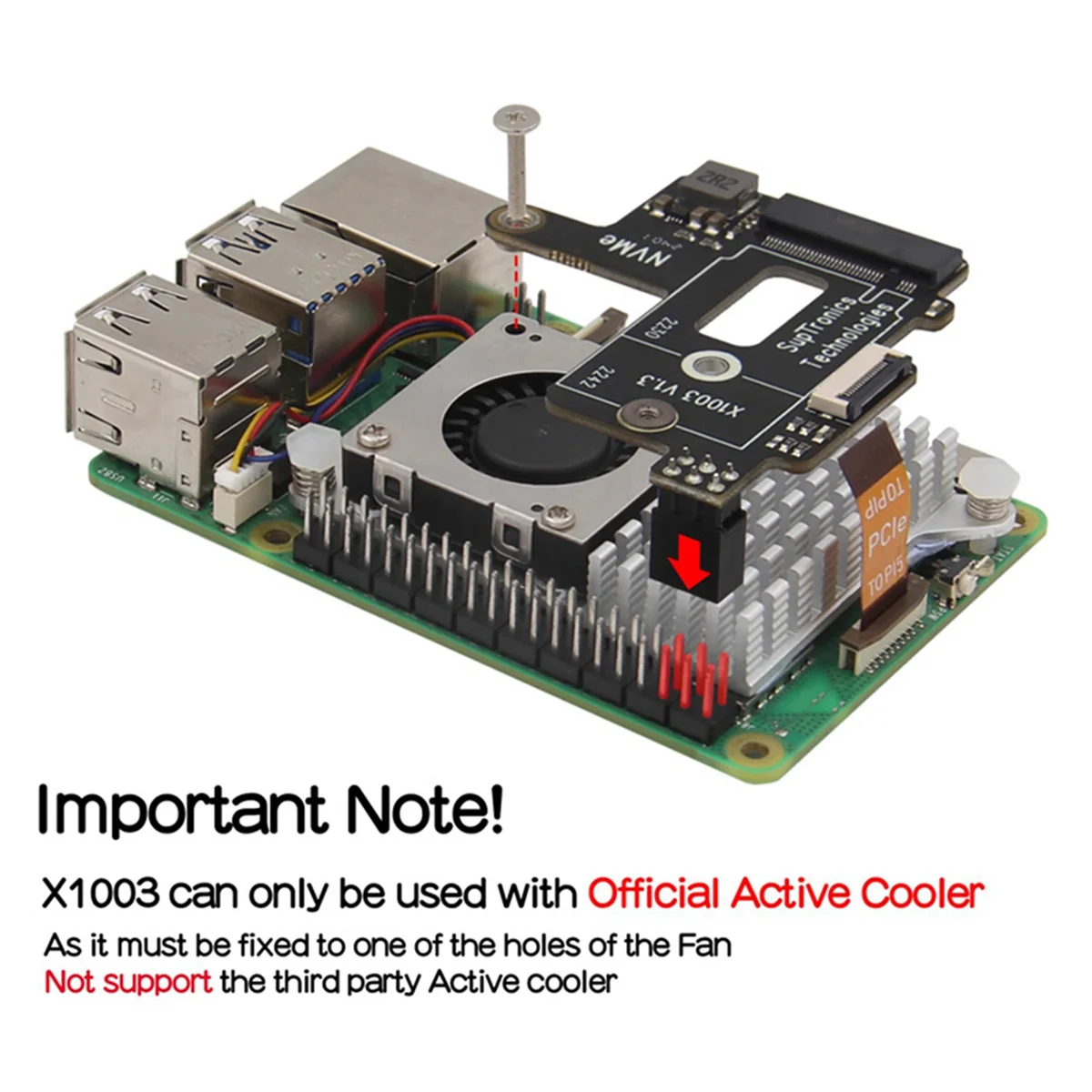 

Efficient X1003 PCIE Expansion Board with Fan For Raspberry Pi Expansion Board