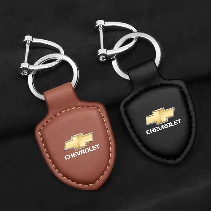 Mental/Leather Car Keychain Key Rings Pendant Auto Accessories For Chevrolet Spark Captiva Cruze Tracker Epica Nubira Lanos Onix