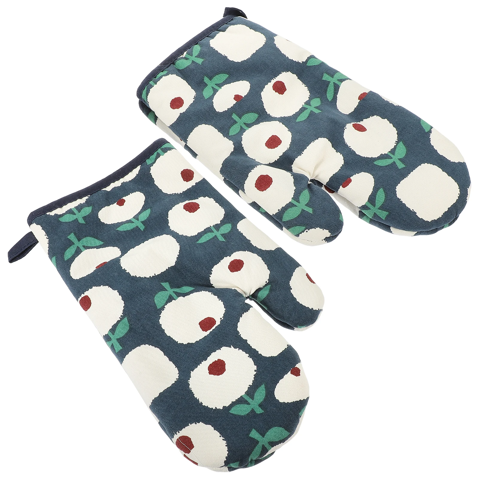

Thickened Cotton Oven Mitts Heat Resistant Kitchen Cooking Gloves Hand Protection Microwave Baking Supplies Portable