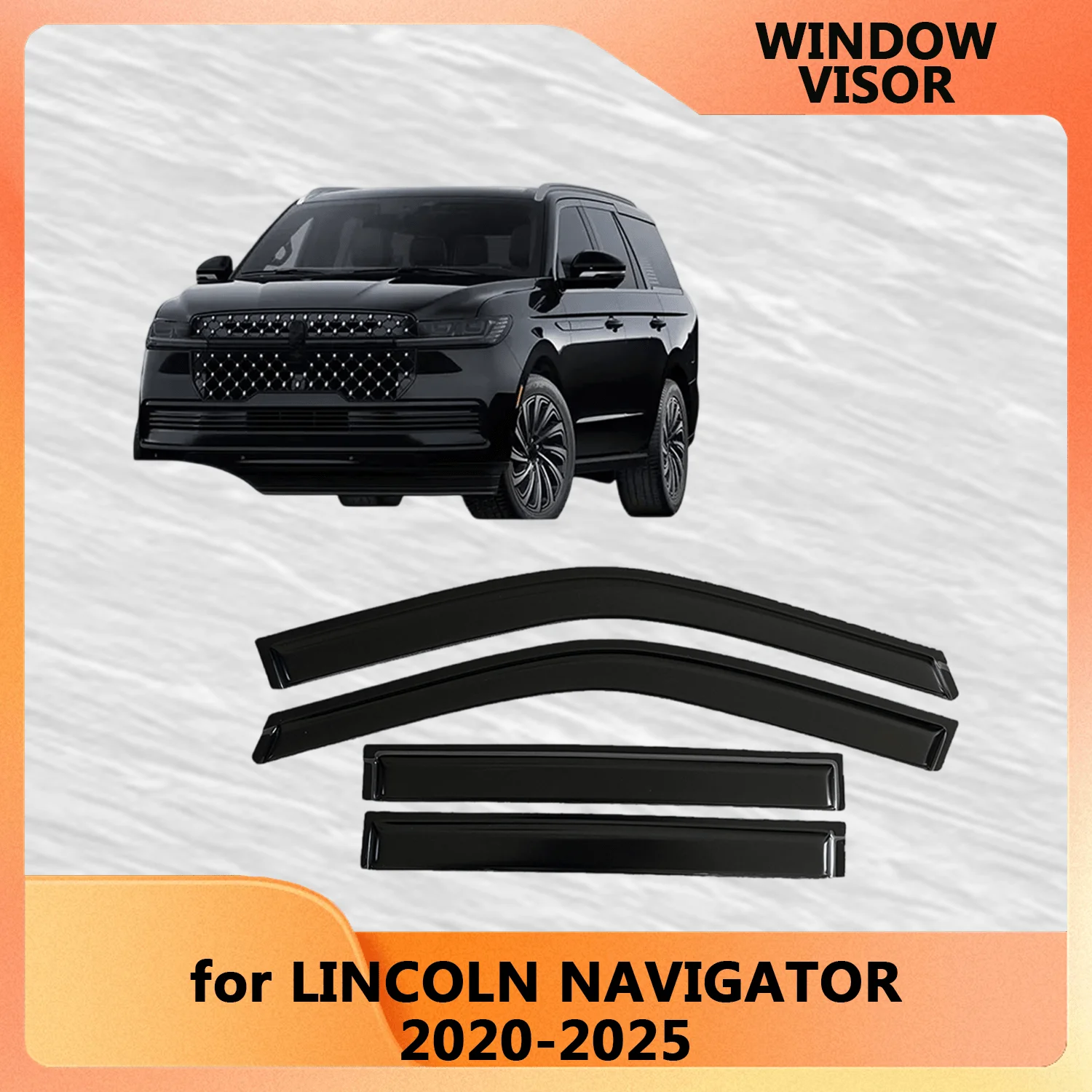 

Оконный козырек для LINCOLN NAVIGATOR 2020-2025, ветровые дефлекторы, защита от дождя, дверной козырек, вентиляционные шторы, внешние детали вентиляционного отверстия