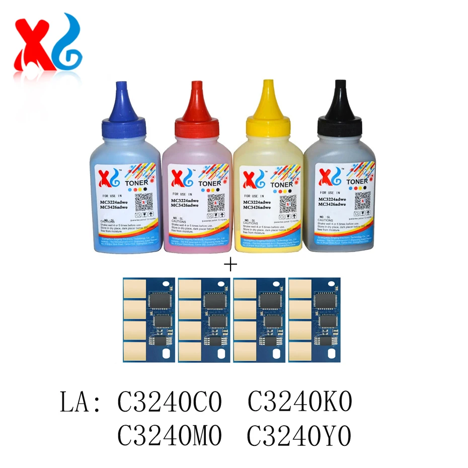 1 Zestaw Kolorowego Proszku Tonera do Napełniania Lexmark MC3224 MC3226 C3224 C3226 C3224dw MC3224dwe MC3224i MC3224adwe MC3226adwe C3226dw 40g — zdjęcie produktu 5