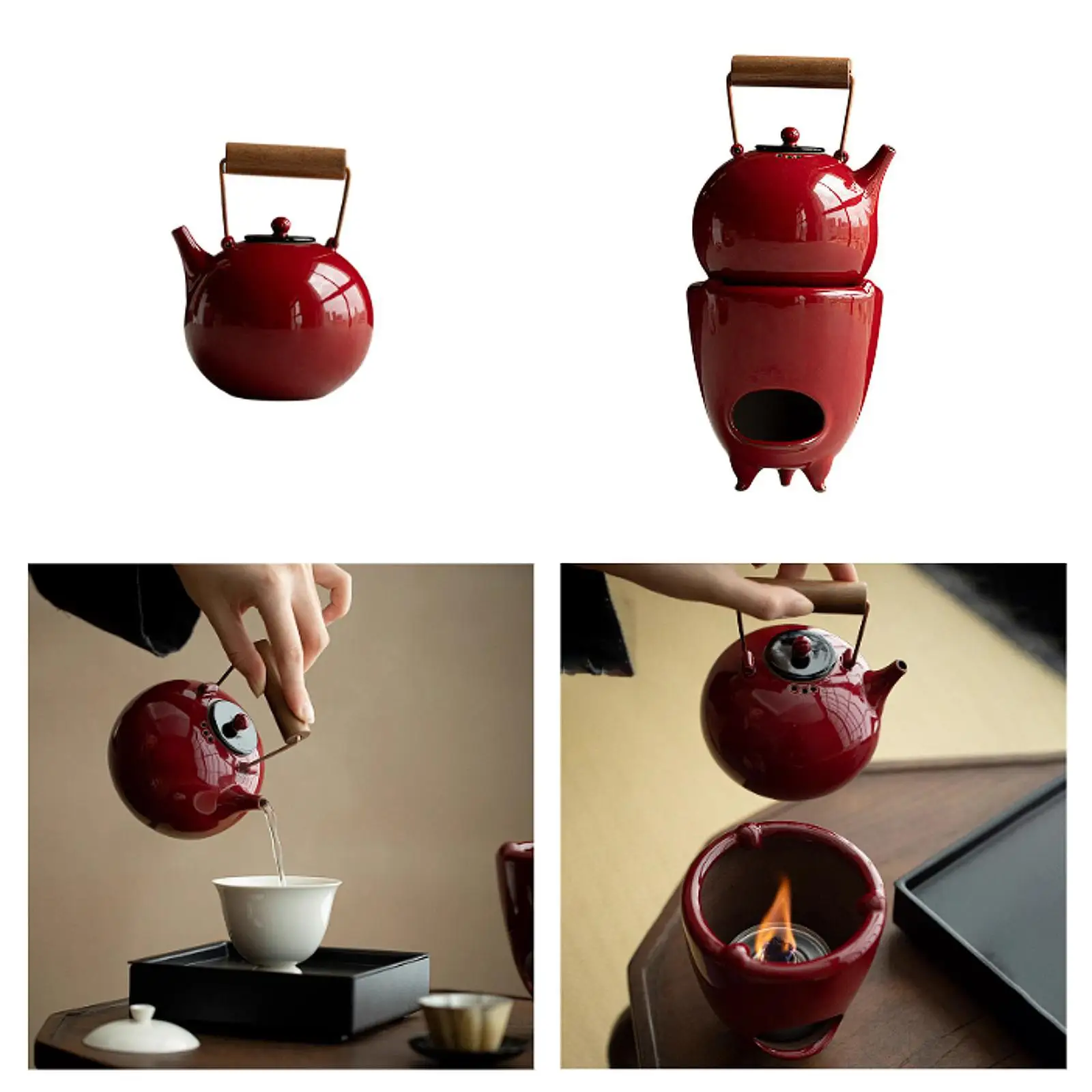 

Ceramic Teapot Garden Kitchenware Tea Lover Kitchen Cooking Coffee Pot 500ml