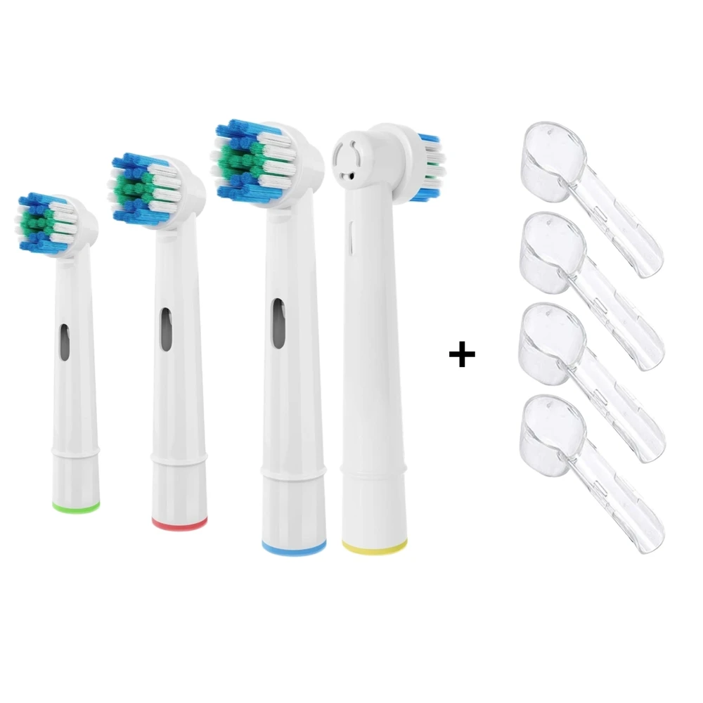 Replacement Toothbrush Heads with Protecting Covers for Oral B Electric Toothbrush to Keep Healthy Brushing and Hygienic Storage