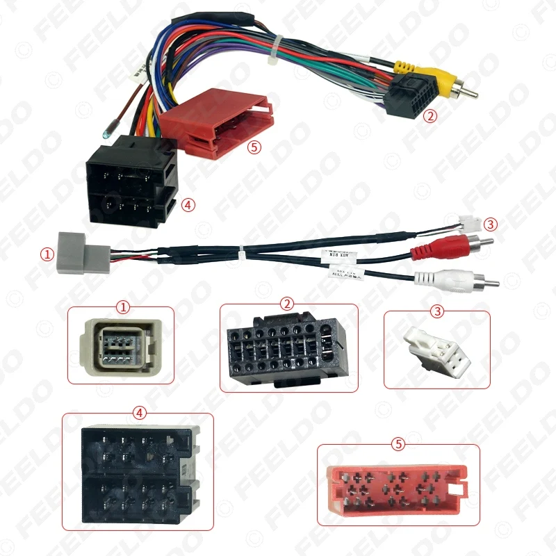 Car 16pin Audio Wiring Harness With USB Cable For Lada Vesta Aftermarket Stereo Installation Wire Adapter