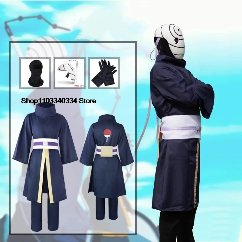 Uchiha Obito Anime Cosplay Costumes Halloween Costumes For Women Men Japanese Robe Kimono Performance Festival