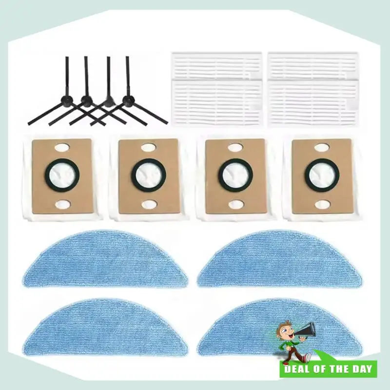 24 ساعة التسليم 16 قطعة فراغ استبدال أجزاء ل Ilife G9/G9 برو/V9/V9 Pro/A12 برو الجانب فرشاة كيس لجميع الغبار تصفية ممسحة القماش