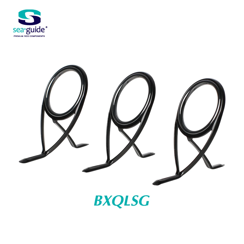 Seaguide Guide XQG Stainless Steel Reverse Deep Drawn Frame Double Foot Zirconia Ring For Spinning and Casting Fishing Rods 2PCS