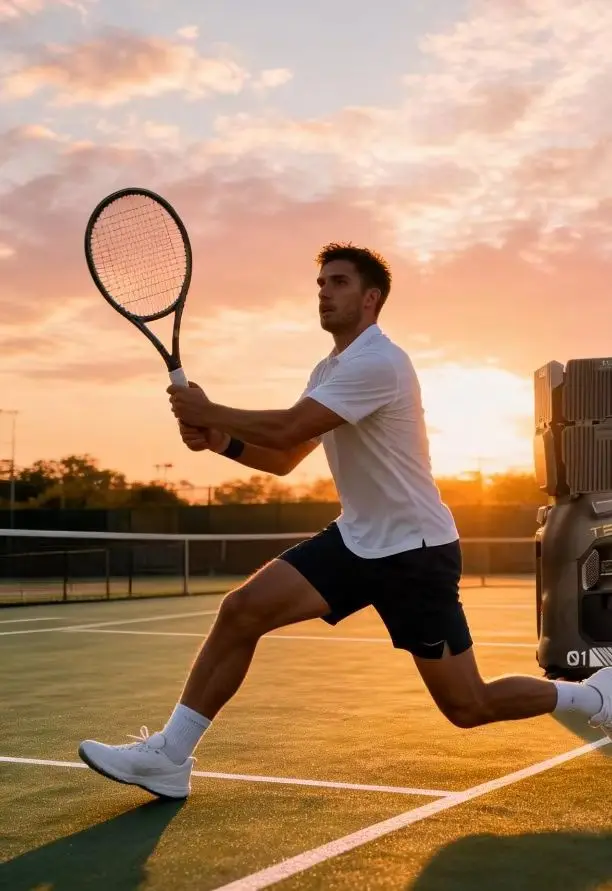 2026 New Arrival Automatic Tennis Ball Machine AI Adaptive Training Partner Tennis Robot for Visual AI Tracking Tennnis Tool
