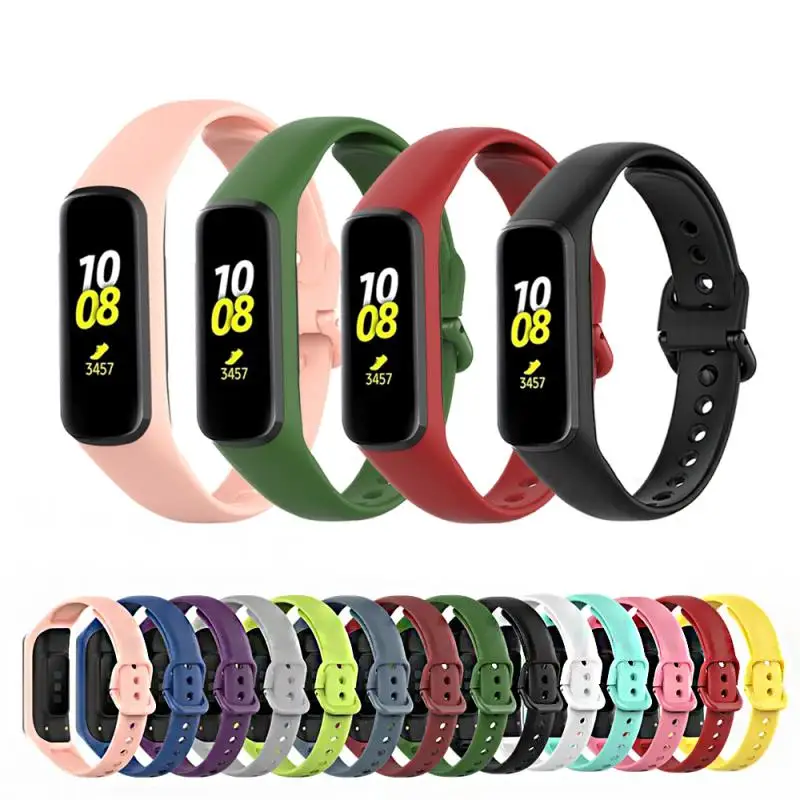 Soft Silicone Strap For Samsung Galaxy Fit 2 SM-R220 Smart Watch Band Sport Bracelet Replacement Wristband For Galaxy Fit2 Band