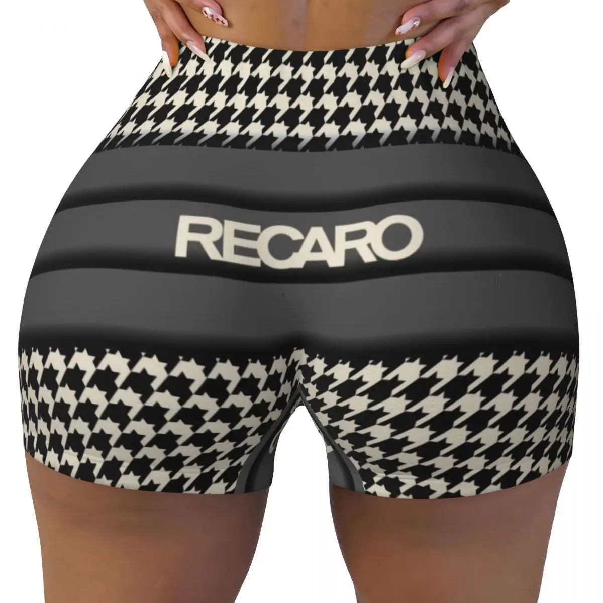 Custom Recaros Logo Volleyball Biker Workout Shorts for Women Athletic Gym Yoga Shorts