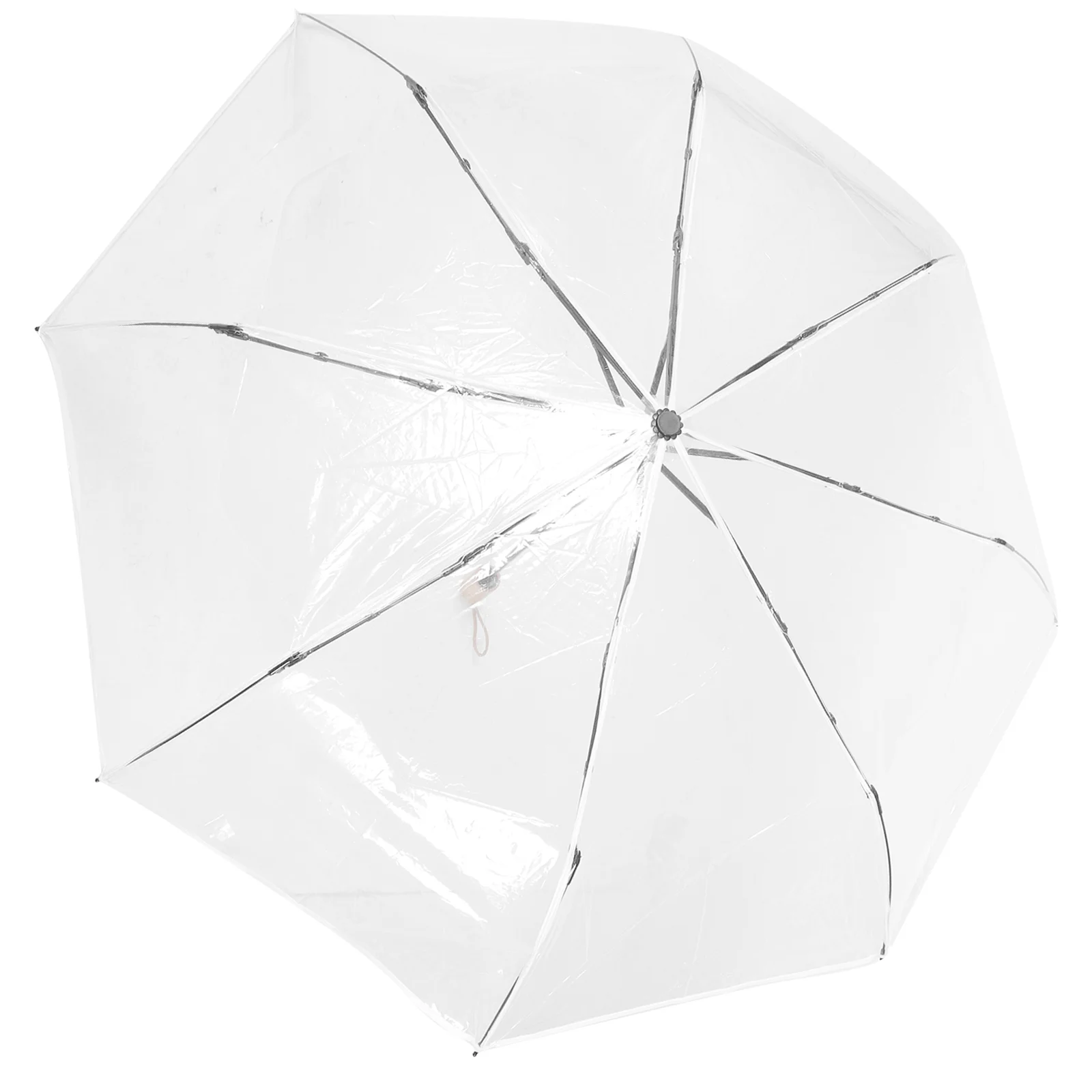 

Folding Umbrella Fully Automatic Ten-bone Transparent Travel Umbrellas for Rain 13000X13000X4000CM Pvc Wooden Sturdy Small